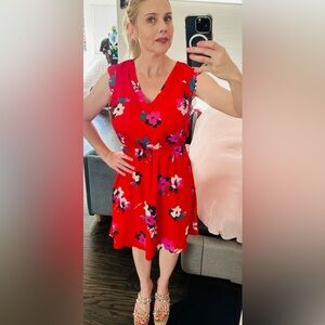 41 Hawthorn Red Floral Dress